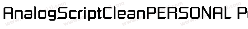 AnalogScriptCleanPERSONAL Personal字体转换
